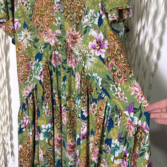 Loralette NWT Journey Maxi Dress in Green Floral Size 26/28 - Picture 6 of 16